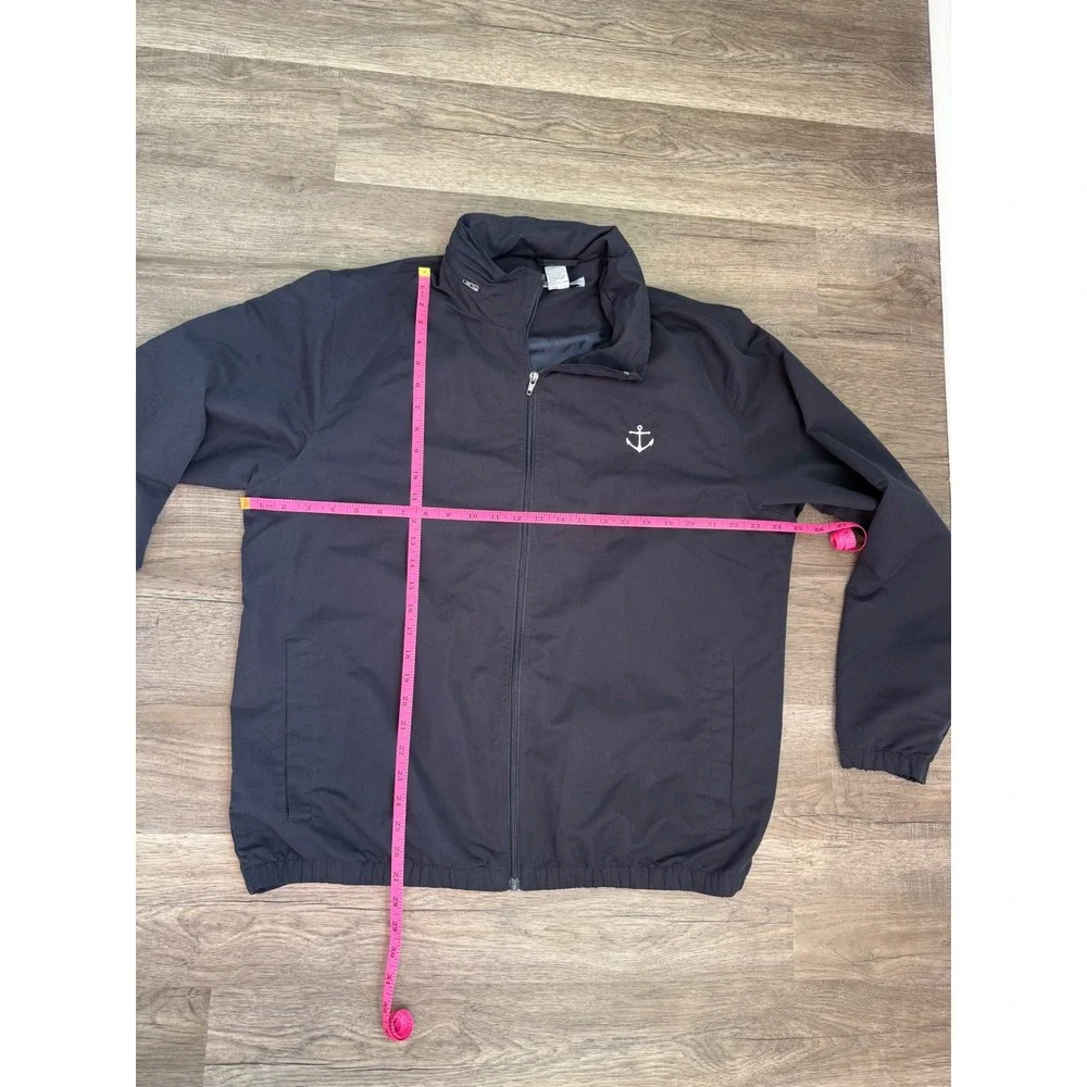Nautical Anchor Logo Full Zip Jacket Hooded Lined Men's XL Cruise Wear & Co.